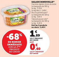 Super U Salade bonduelle offre