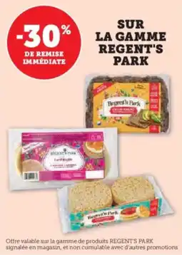 Super U Sur la gamme regent's park offre