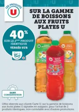 Super U Sur la gamme de boissons aux fruits plates u offre
