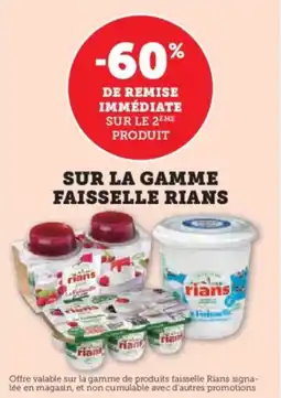 Super U Sur la gamme faisselle rians offre