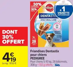 Carrefour PEDIGREE Friandises Dentastix pour chiens offre