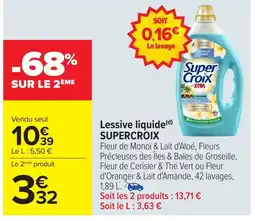 Carrefour SUPERCROIX Lessive liquide offre