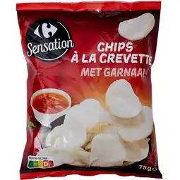 Carrefour CARREFOUR SENSATION Chips à la crevette offre
