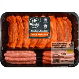 Carrefour CARREFOUR Plateau grillade poitrines de porc marinées CARREFOUR Le Marché offre