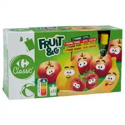 Carrefour CARREFOUR CLASSIC' Compotes en gourdes Fruit & Cie offre
