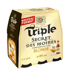 Carrefour TRIPLE SECRET DES MOINES Bière Nouveau Format offre