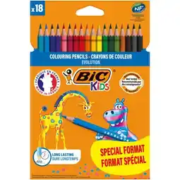 Carrefour BIC 18 crayons de couleur offre