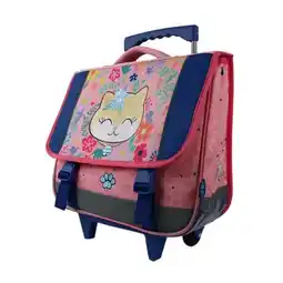 Carrefour CARREFOUR Cartable à roulettes Chat offre