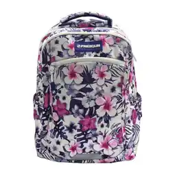 Carrefour FREEGUN Sac à dos 2 compartiments White Flower Freegun offre