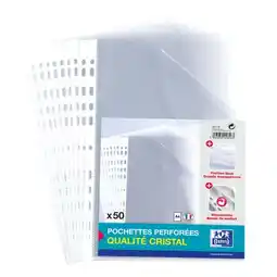 Carrefour OXFORD Lot de 50 pochettes perforées offre