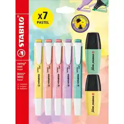 Carrefour 5 surligneurs swing cool pastel + 2 mini boss pastel offre