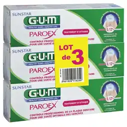 Carrefour G.U.M Gel dentifrice anti-plaque dentaire PAROEX offre