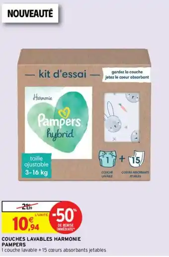 Intermarché Hyper Couches lavables harmonie pampers offre