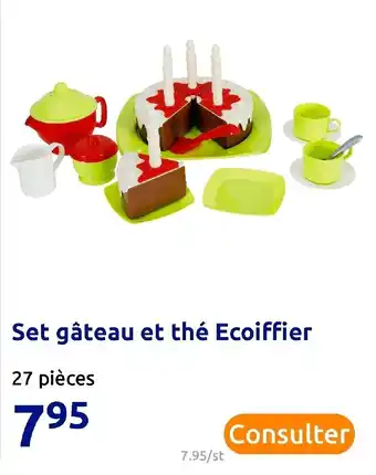 Action Set gâteau et thé ecoiffier offre