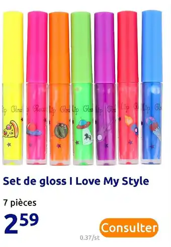 Action Set de gloss i love my style offre