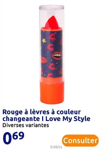 Action Rouge à lèvres à couleur changeante i love my style offre