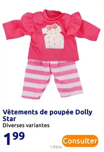Action Vêtements de poupée dolly star offre