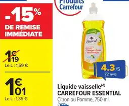 Carrefour Liquide vaisselle carrefour essential offre