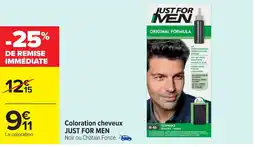 Carrefour JUST FOR MEN Coloration cheveux offre