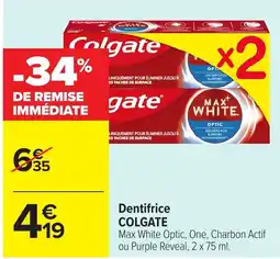 Carrefour COLGATE Dentifrice offre