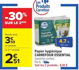 Carrefour Papier hygiénique carrefour essential offre