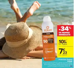 Carrefour ECRAN Protections Solaires offre