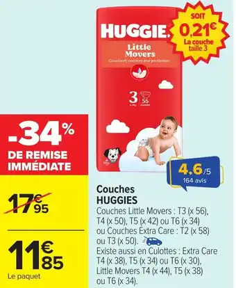 Carrefour HUGGIES Couches offre