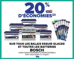 Carrefour BOSCH Sur tous les balais essuie-glaces et toutes les batteries offre