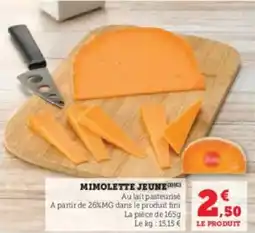 Super U Mimolette jeune offre
