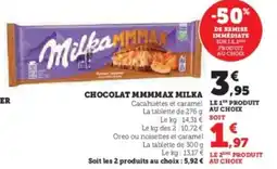 Super U Chocolat mmmmax milka offre