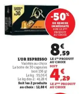 Super U L'or espresso offre