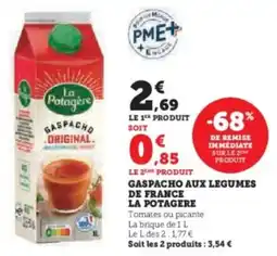 Super U Gaspacho aux legumes de france la potagere offre