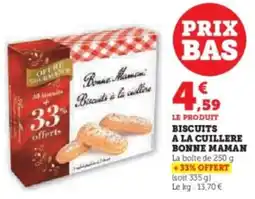Super U Biscuits a la cuillere bonne maman offre