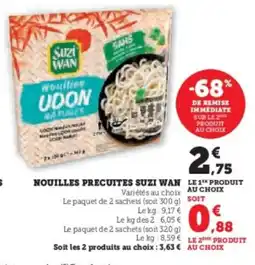 Super U Nouilles precuites suzi wan offre