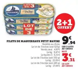 Super U Filets de maquereaux petit navire offre