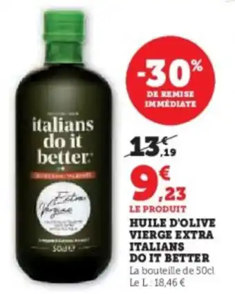 Super U Huile d'olive vierge extra italians do it better offre