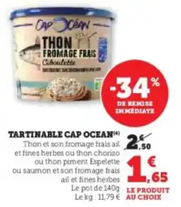Super U Tartinable cap ocean offre
