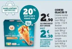 Super U Cones glaces u offre
