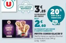 Super U Petits cones glaces u offre