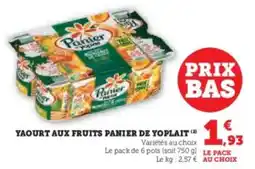 Super U Yaourt aux fruits panier de yo plait offre