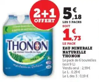 Super U Eau minerale naturelle thonon offre
