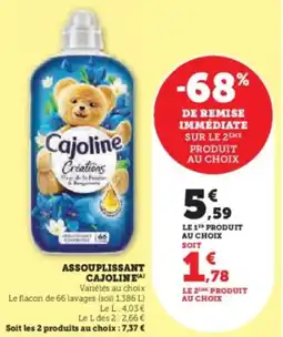 Super U Assouplissant cajolinea offre