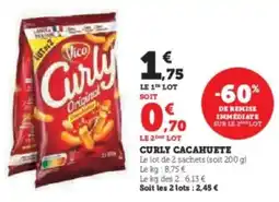Super U Curly cacahuete offre