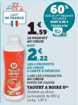 Super U Yaourt a boire u offre