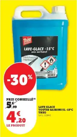 Super U Lave glace toutes saisons 5l 15°c theo offre