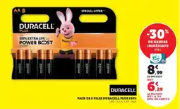 Super U DURACELL Pack de 8 piles duracell plus 100% offre