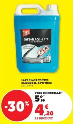 Super U Lave glace toutes saisons 5l 15°c theo offre