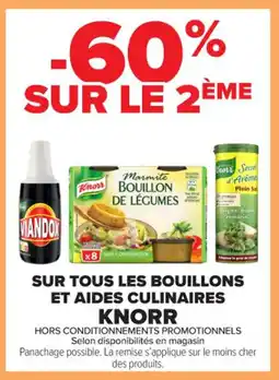 Carrefour Contact KNORR Sur tous les bouillons et aides culinaires offre
