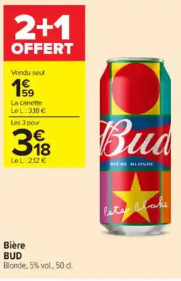 Carrefour Contact BUD Bière offre