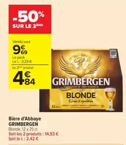 Carrefour Contact GRIMBERGEN Bière d'Abbaye offre